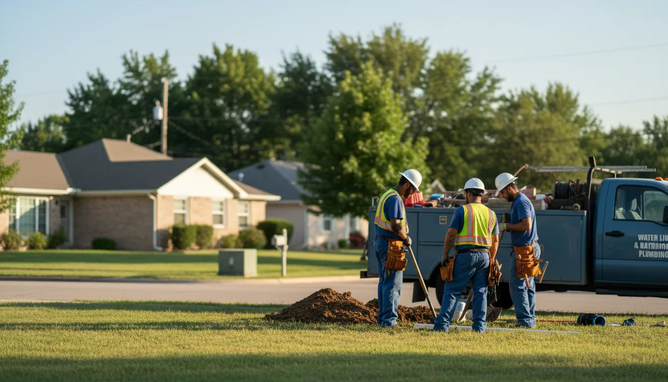 Residential water line and bathroom plumbing service in Chacon, NM